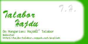 talabor hajdu business card